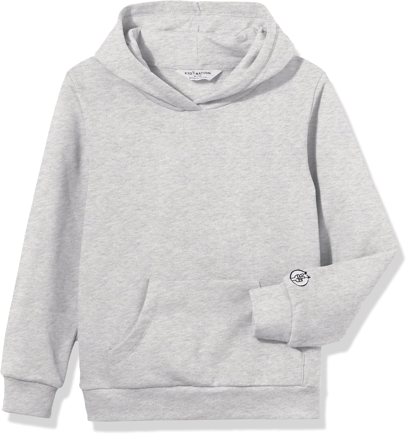 Kid Nation Kids' Soft Brushed Fleece Casual Basic Pullover Hooded Sweatshirt Hoodie for Boys or Girls 4-12 Years: Clothing