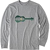 Life is Good Men's Crusher Tee Shirt, Long Sleeve Cotton Graphic T-Shirts, Natural Rhythm