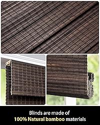 UNISHADES Cordless Bamboo Roman Shades for