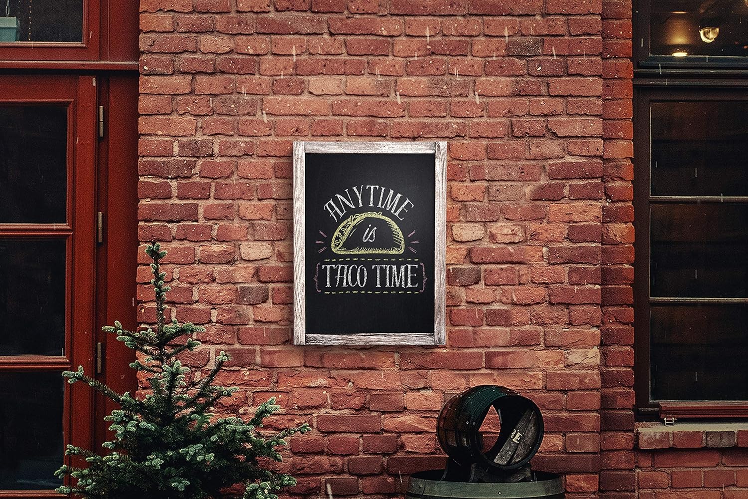Chalkboard - Magnetic, Non-Porous - Vintage Decor - Whitewash Finish - Chalk Board for Wedding Kitchen Bar Restaurant Menu, Home - Chalkboard Sign - 18 x 24 inches - Wall Mounted Chalkboard - Large: Office Products