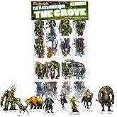 Arcknight Flat Plastic Miniatures: The Grove; 62 Unique Forest-Themed Minis for DND 5e and Pathfinder; Affordable, Skinny Figurines for Dungeons and Dragons and Other Tabletop RPG Games