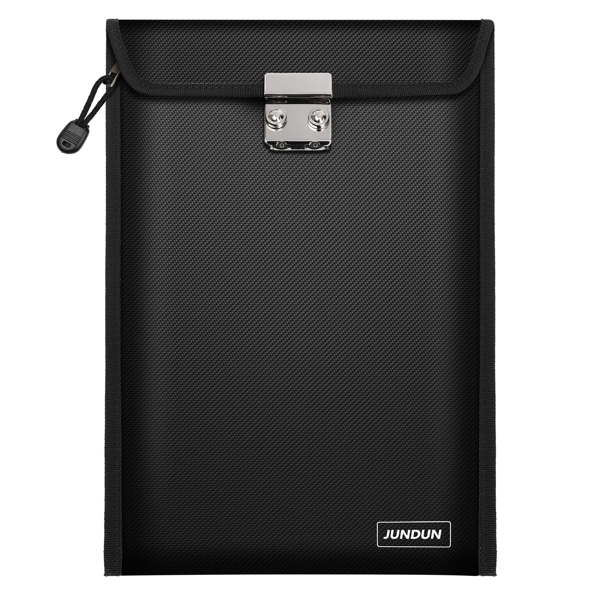 JUNDUN Fireproof Document Bag,L 15 x W 11 Inches Fireproof Bag with Combination Lock, 2000 °F Fire-Resistant Storage for Documents,Cash,Valuables and More