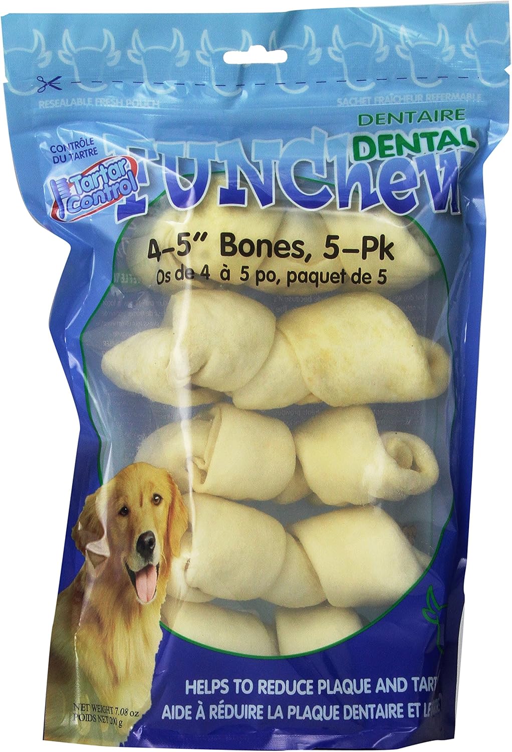Spr Dt013001 Rawhide Bones Dental For Dogs, 4Pack Pet Rawhide Treat Bones Pet