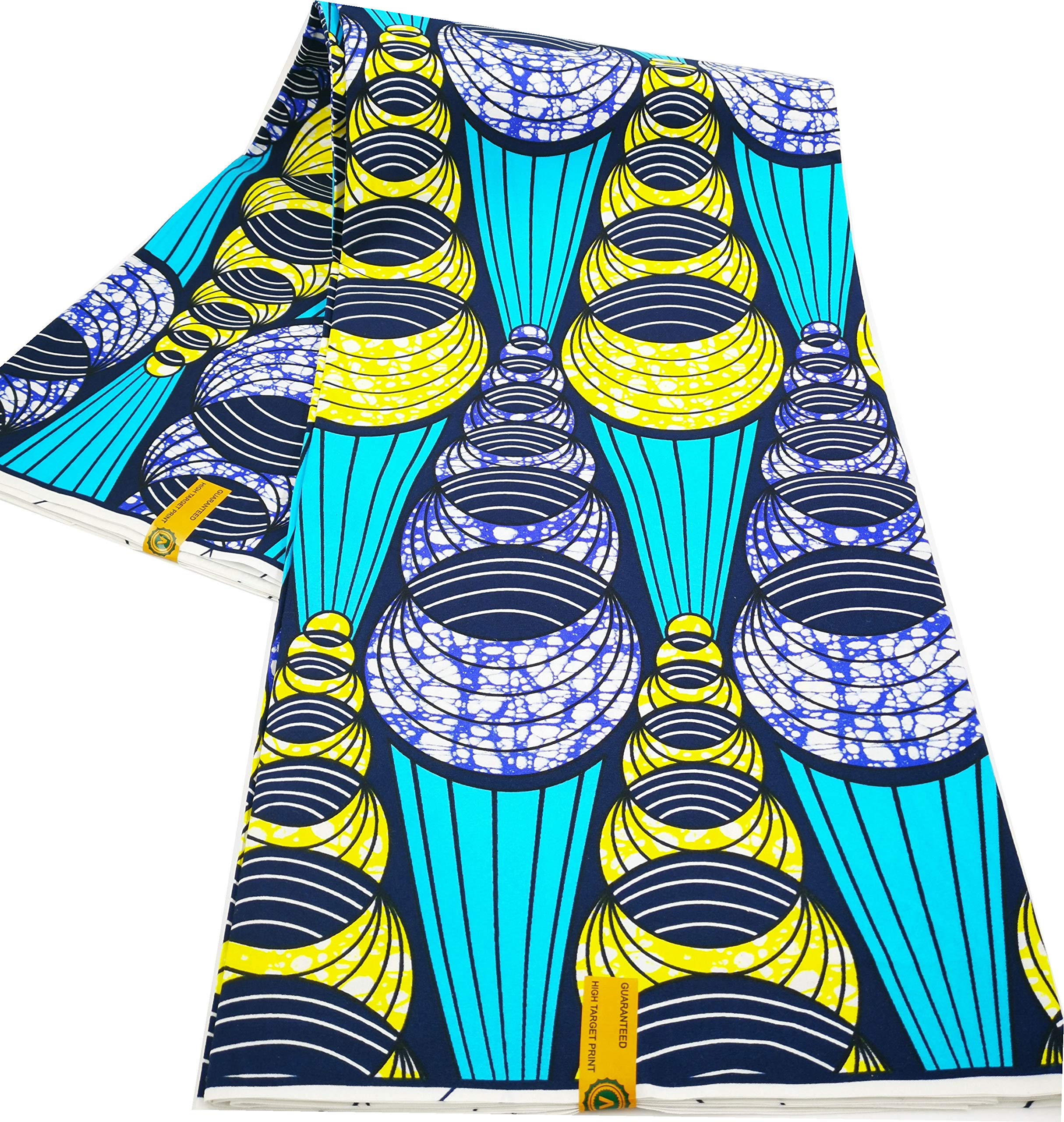 African Fabric African Print Fabric Ankara Wax 6 Yards Ankara Fabric Kente Cloth Fabric by The Yard