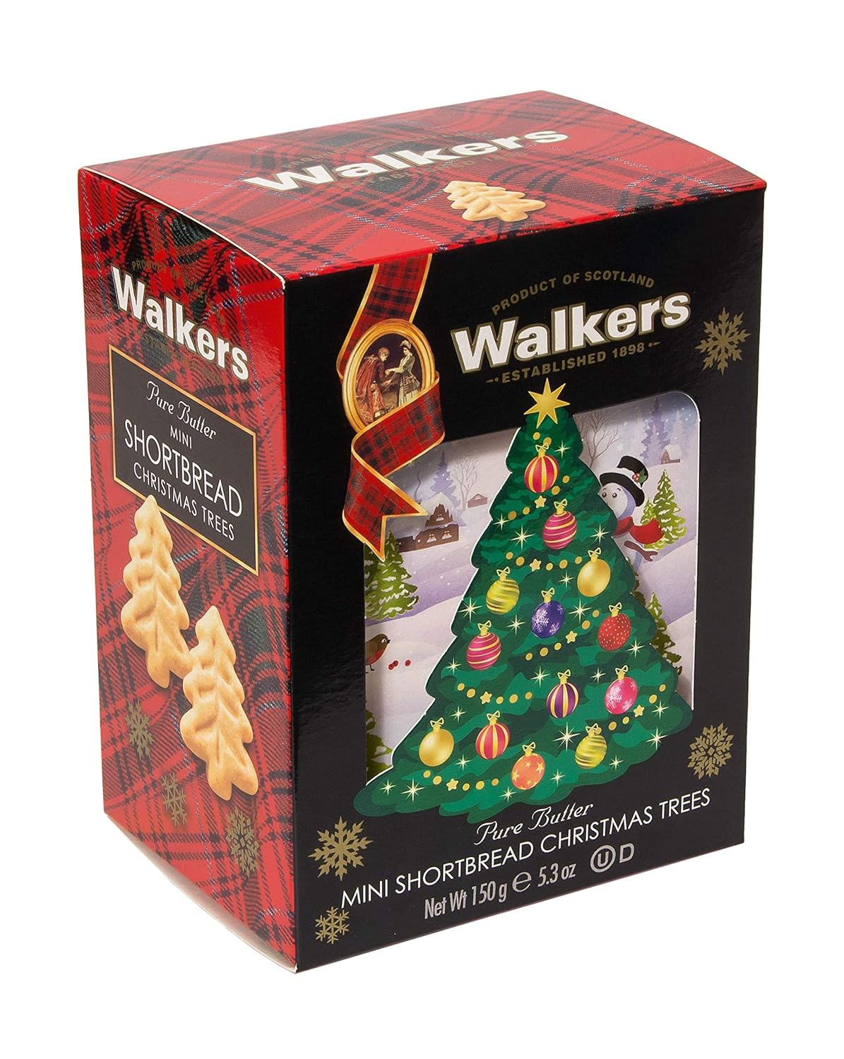 Walkers Shortbread Christmas Tree Shaped Mini Cookies, 5.3 oz