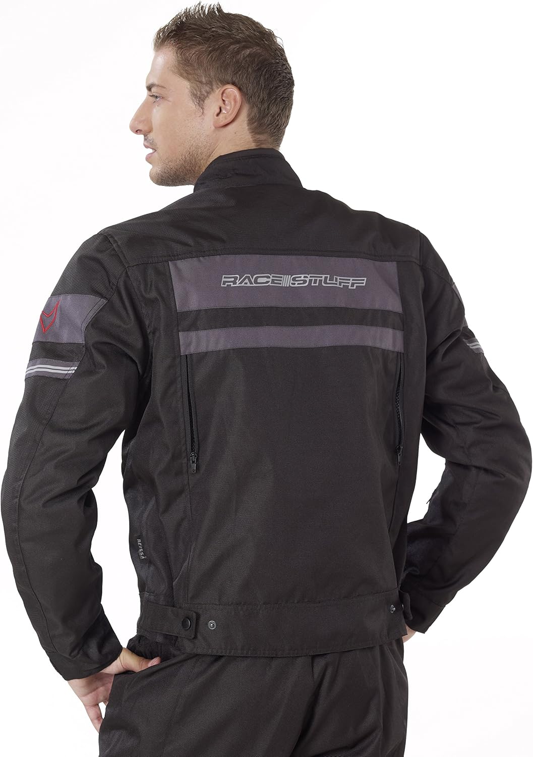 Noir//Rouge XS Nerve Move Blouson Moto dEt/&eacute; Textile Membrane