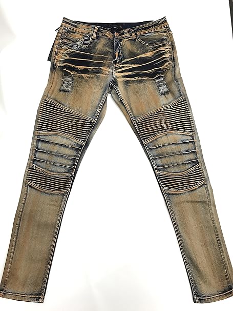 mens orange denim jeans