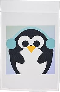 3dRose fl_79276_1 Christmas Penguin-Cute Whimsical Art Garden Flag, 12 by 18-Inch
