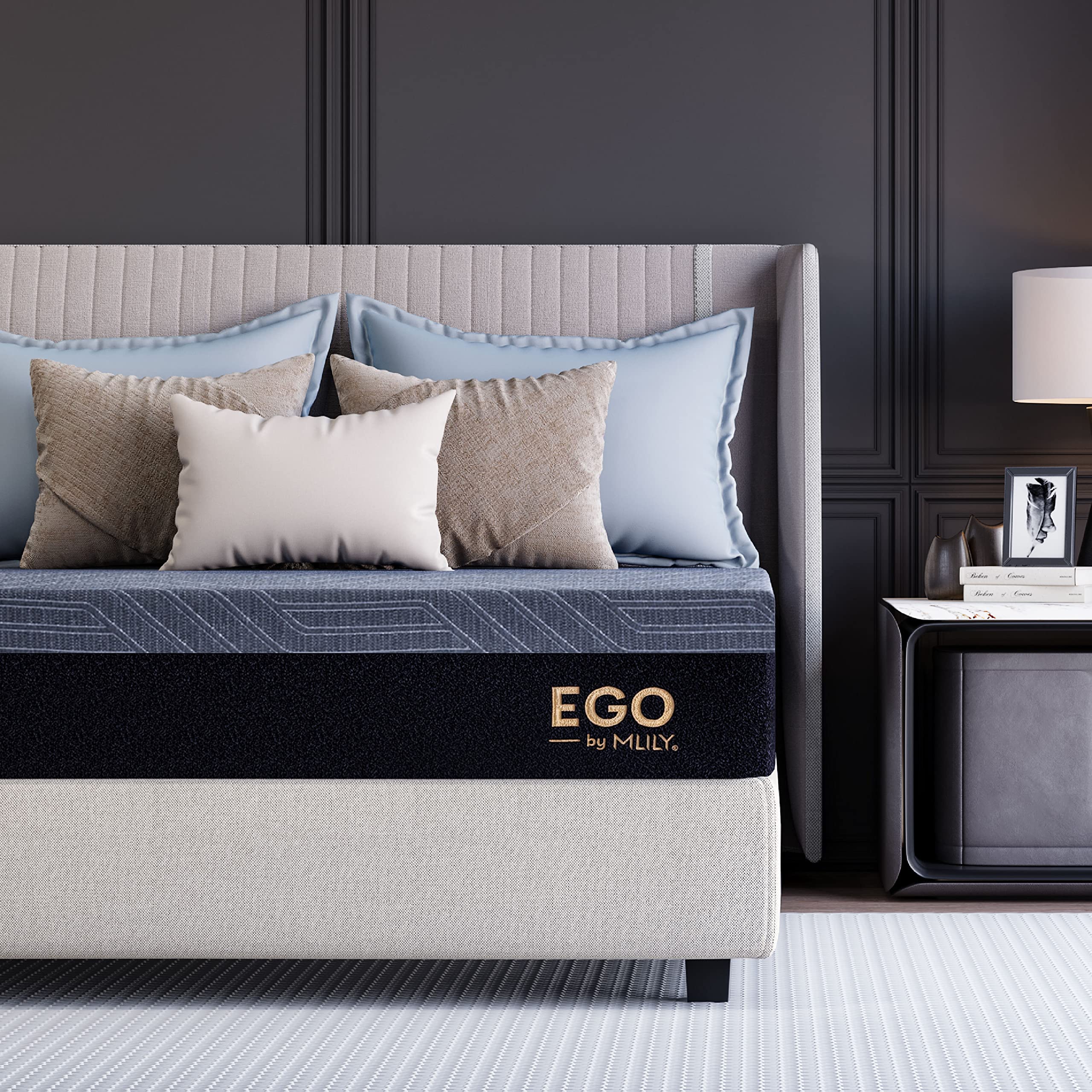 Photo 1 of MLILY EGO Copper Full Memory Foam Mattress 10 Inch, Copper Gel Infused Mattress Bed in A Box CertiPUR-US Certified, Medium, 54”x75”x10”, Darkgray