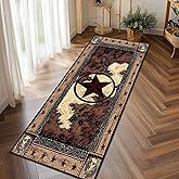 Western Rugs for Bedroom Western Runner Rug 2x6 Hallway Rug Texas Star Area Carpet Non Slip Washable Runner Carpet Rustic Kitchen Floor Mat Vintage Throw Accent Carpets Runners for Entryway Bathroom
