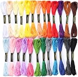 AUERVO Embroidery Floss 25 Skeins Pack Rainbow Colors with 6 Bobbins 8m view 2