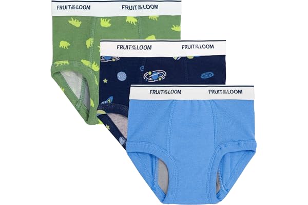 Fruit of The Loom Baby-Boys Cotton Training Brief Underwear, 3-PackBriefs