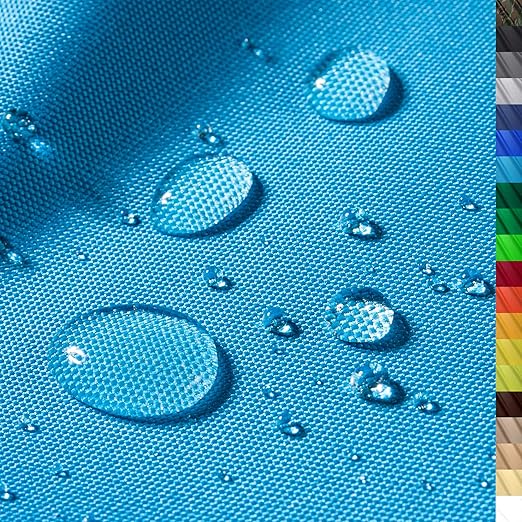 1buy3 'Monaco Wasserdichter Polyester Stoff | 12.000 mm Wassersäule | Farbe 14 | Türkis | Polyester Stoff 160cm breit Meterwa