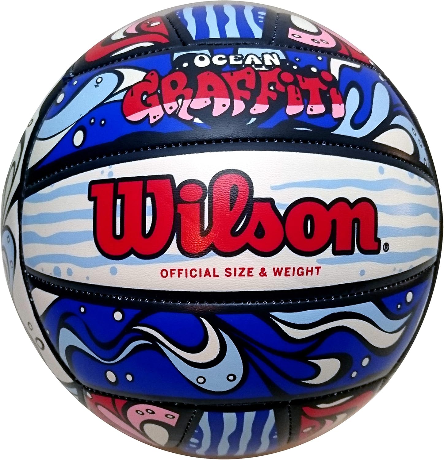 Wilson Graffiti Volleyball Red/White/Blue Sports & Outdoors