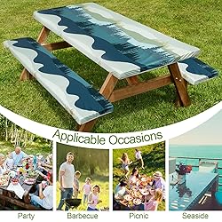 Picnic Table Cover with Bench Covers Camping