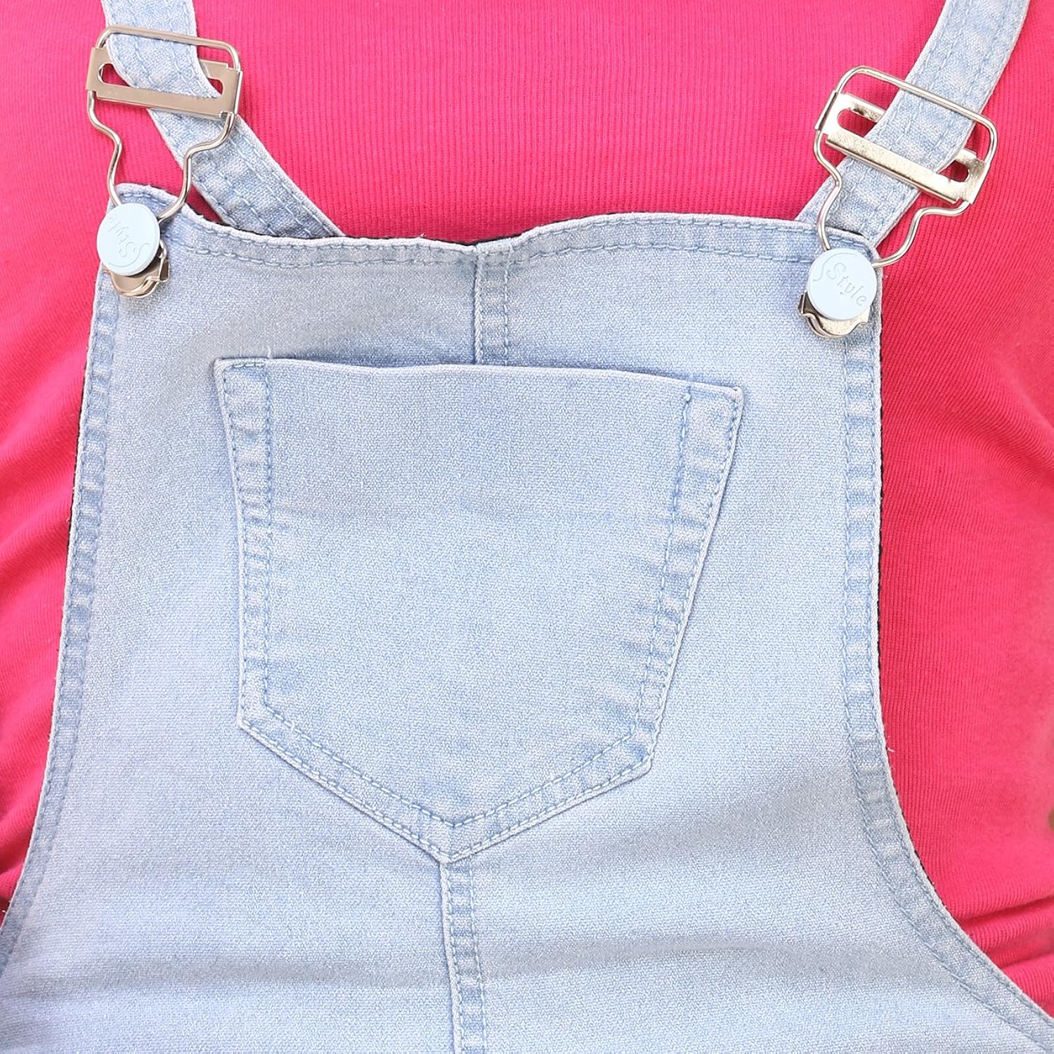 trifit blue color denim dungarees for women