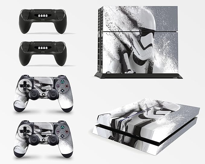 giZmoZ n gadgetZ GNG Playstation 4 PS4 Konsolen-Gehäuseaufkleber, Motiv: Star Wars Battlefront Stormtrooper, inklusive 2er-Se