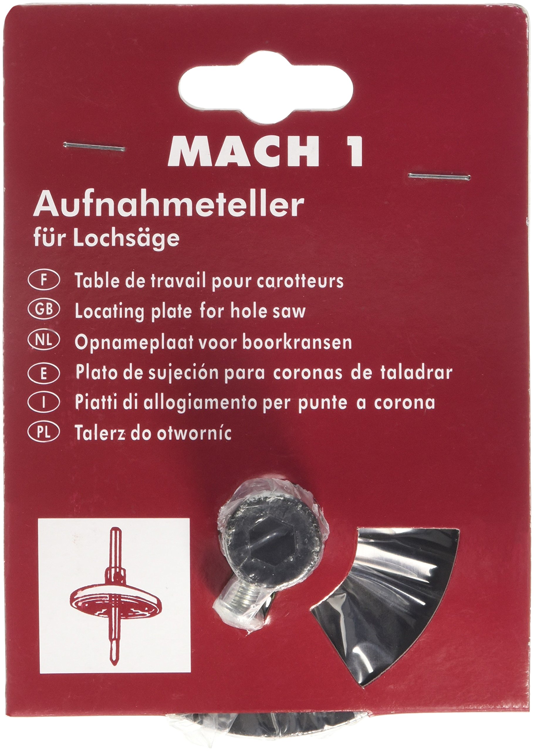 Stubai 418406 4184 "Mach 1" Fixing Disc for Bore Crowns, 0 V, Red