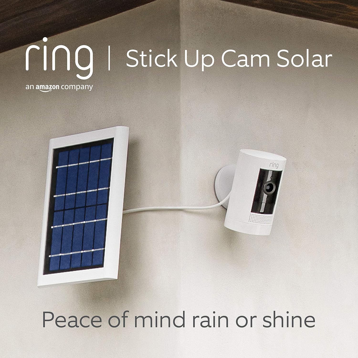 Ring Stick Up Cam Solar HD security camera with TwoWay Talk, works