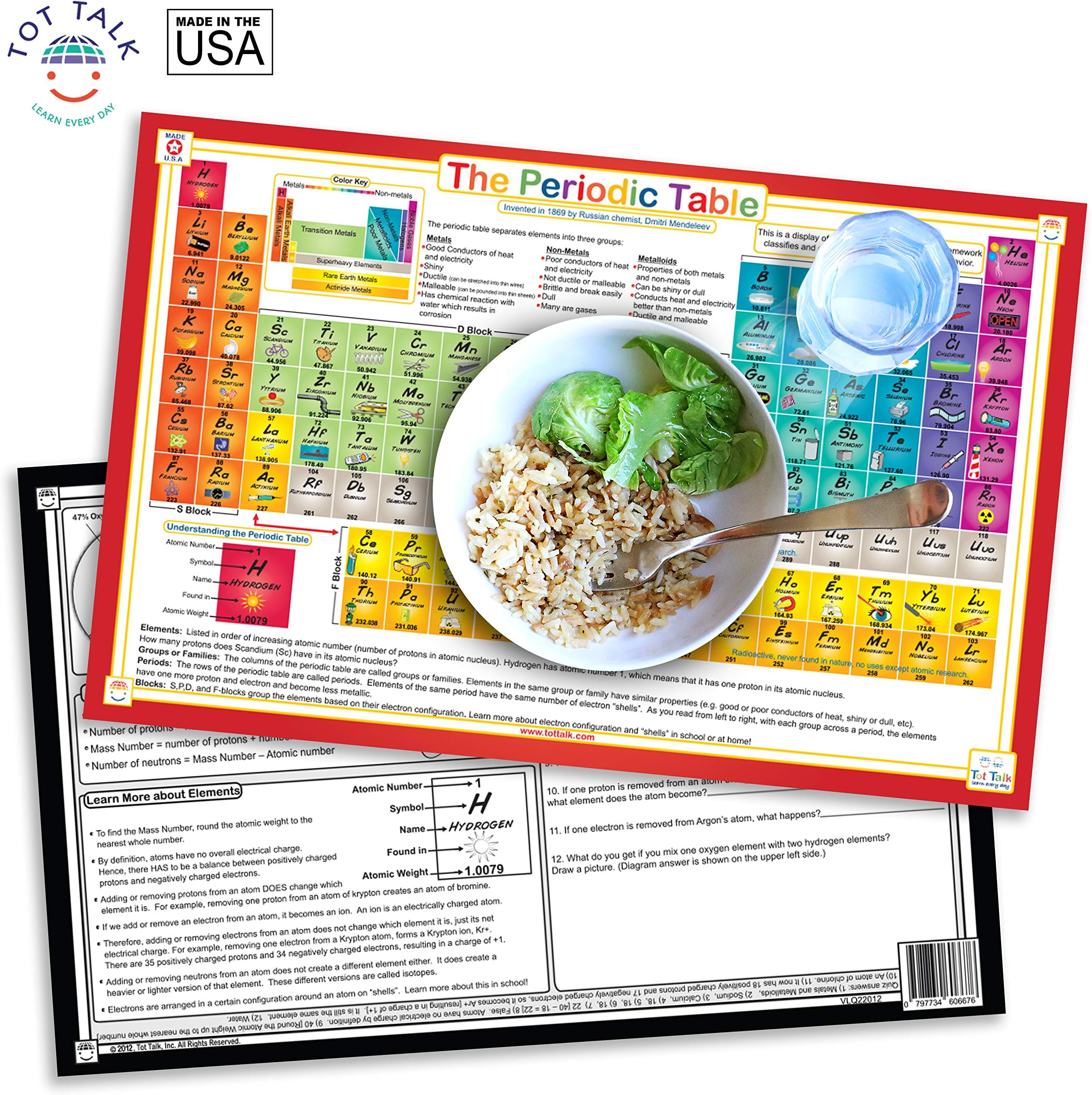 Tot Talk The Periodic Table of Elements Activity Placemat