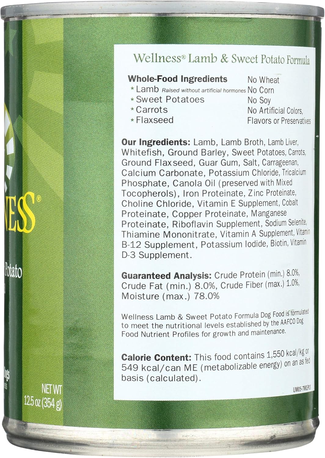 wellness lamb and sweet potato