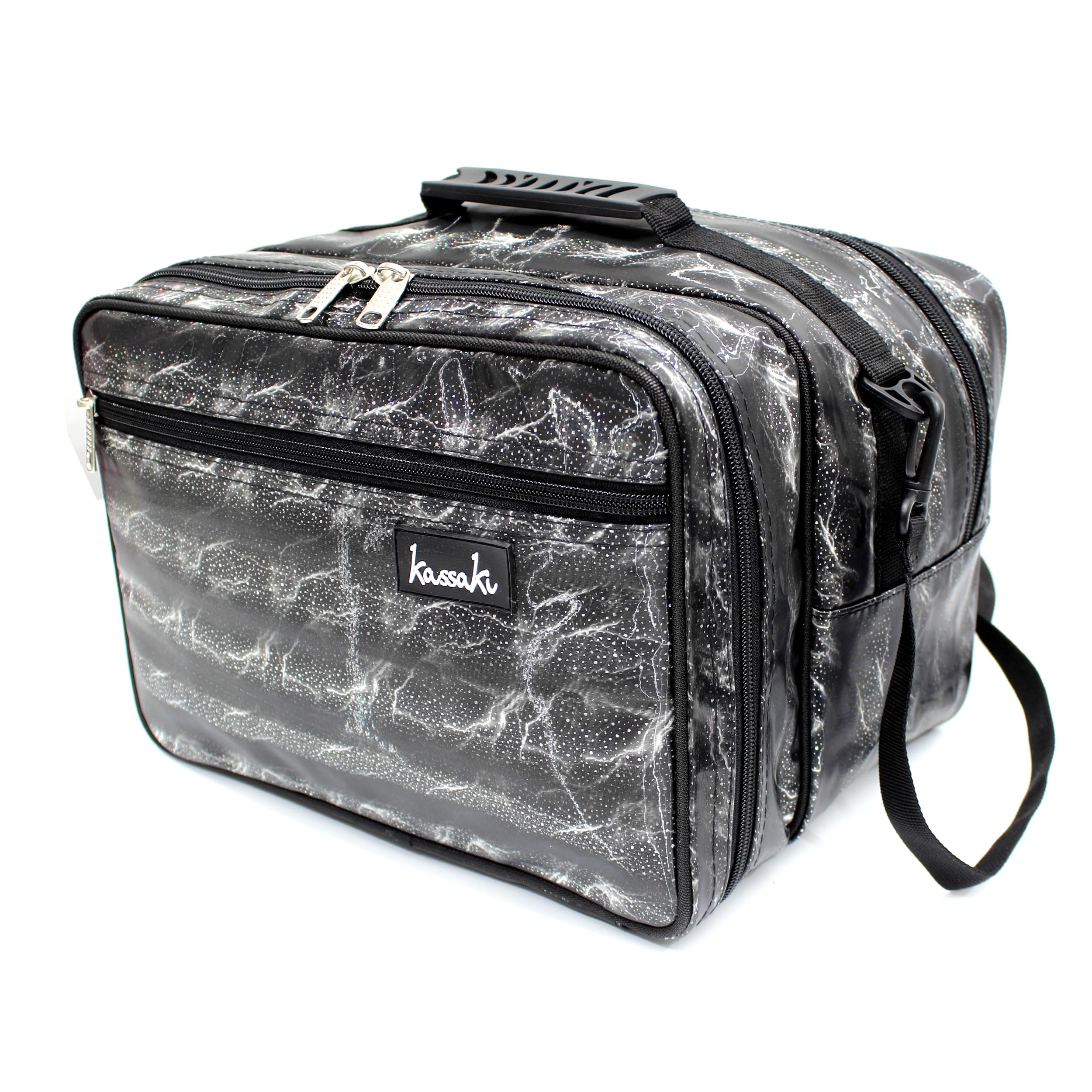 Kassaki Hairdressing Bag – Barber Tool Kit Organizer with Multiple Zip Pockets-Scissor Loops & Compartments – Professional Hairdresser Bag for Equipment