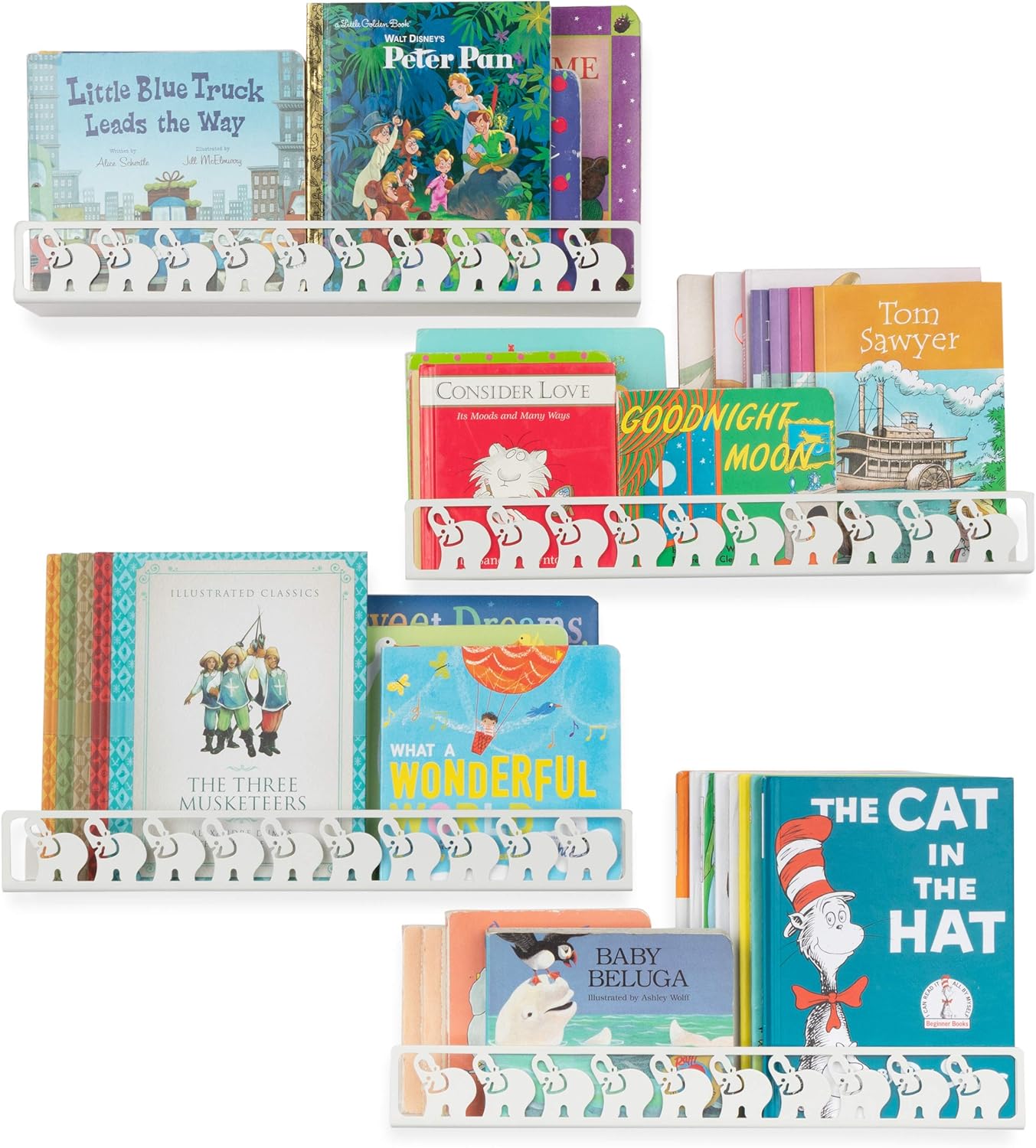 elephant bookshelf nursery