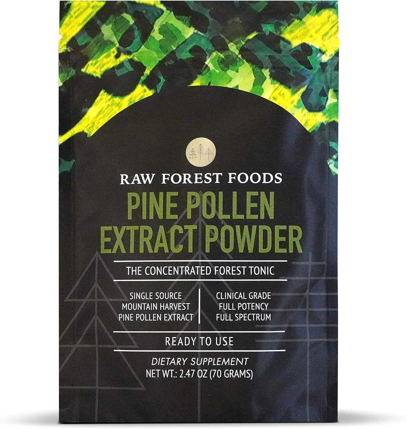 RAW Forest Foods — Mountain Harvest Pine Pollen (Pine Pollen Extract Powder, 70-Grams)