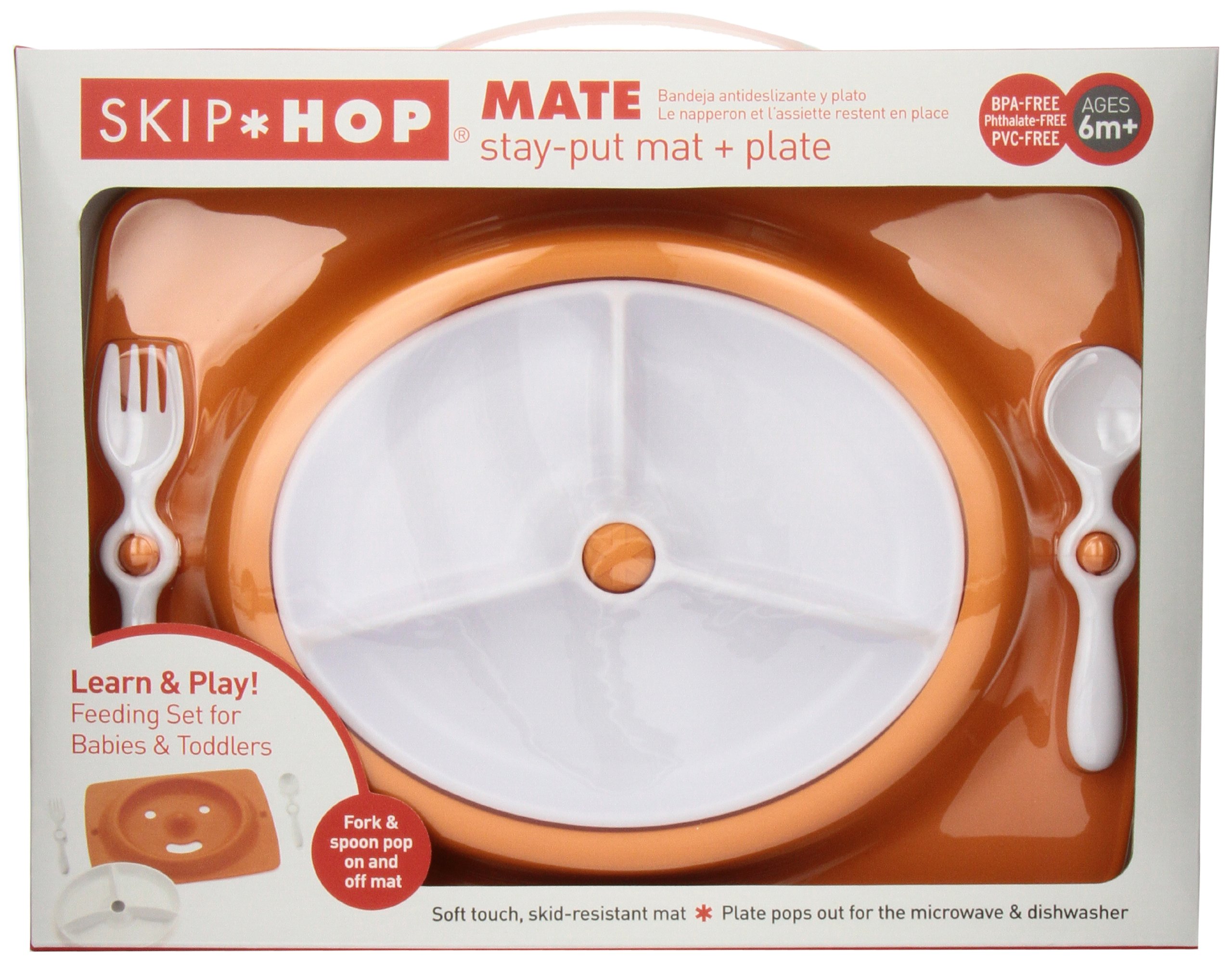 Skip Hop Little Kid & Toddler Mate Feeding Divided Plate