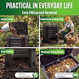 Deuba 800L Garden Compost Bin Outdoor Storage Box Black view 6