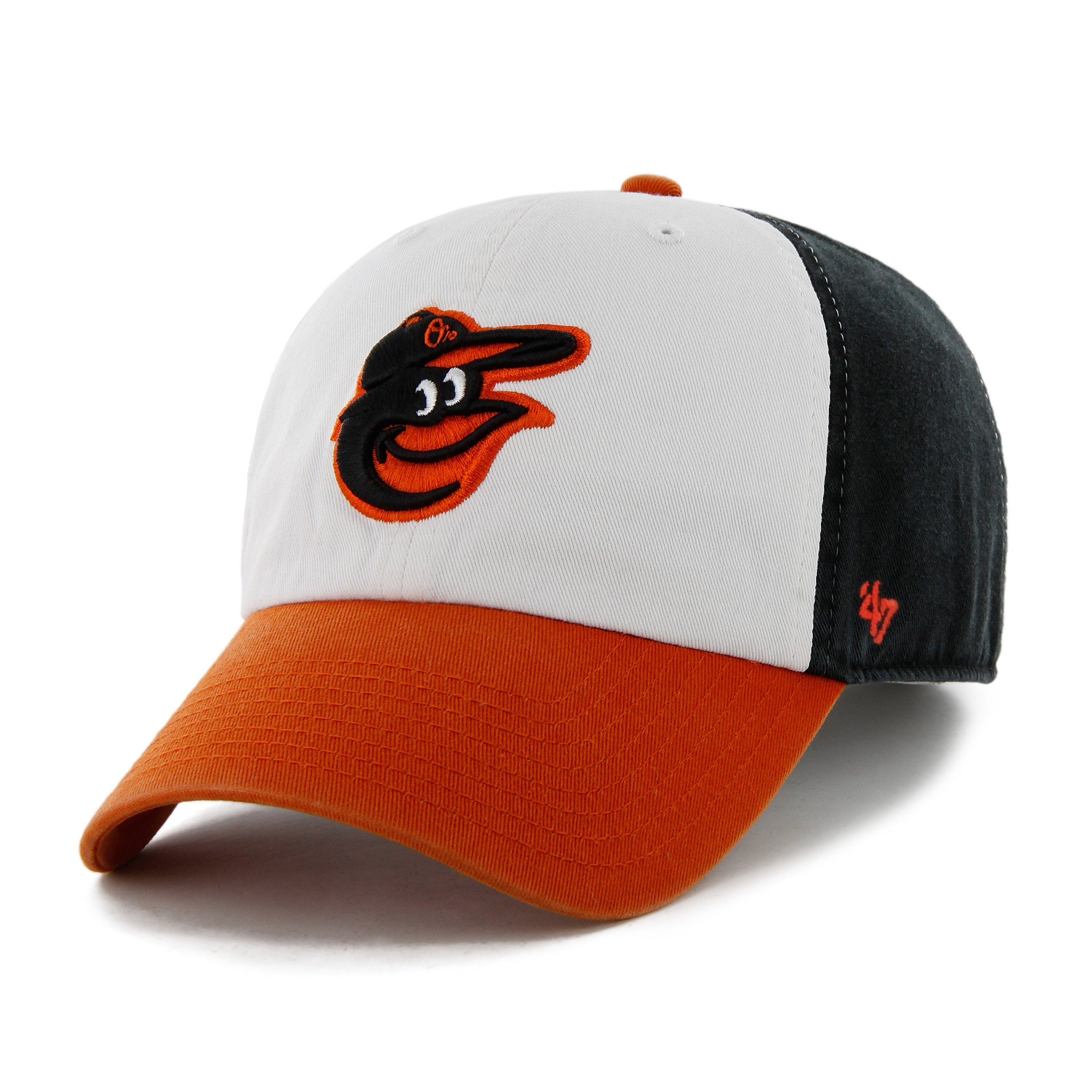 '47 Baltimore Orioles Clean Up Adjustable White Orange Hat