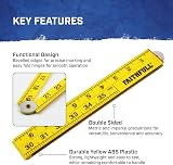 Faithfull Folding Rule 1m / 36in Yellow ABS with Metric & Imperial view 6