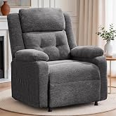 Korser Power Recliner Chair, Living Room Chairs for Adults | Oversized Electric Recliner with Side Pockets, Chenille Fabric Reclining Chair for Living Room, Bedroom
