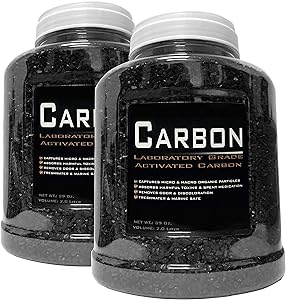 Encompass All 2 Pack - 39 Ounce (Total 78 oz.) Premium Laboratory Grade Super Activated Carbon with Free Media Bag Inside Each Jar - AM Brand