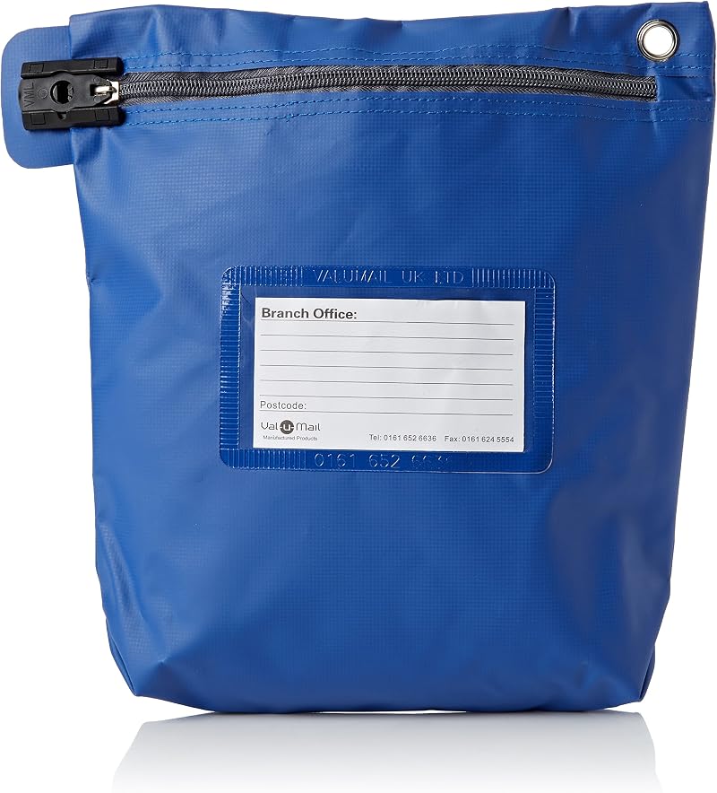 GoSecure High Security Mailing Pouch Blue with Zip Locking Device 267x267x50