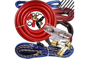 Complete 2500W Gravity 4 Gauge Amplifier Installation Wiring Kit Amp Pk2 4 Ga Red - for Installer and DIY Hobbyist - Perfect 