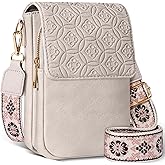 Miss Adola Small Crossbody Bags for Women - Trendy Cell Phone Purse Leather Wallet Handbags with Card Slots Guitar Strap