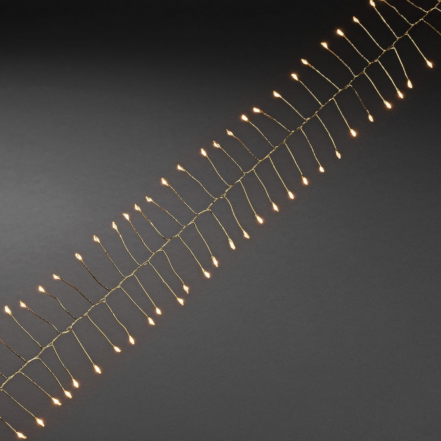 Konstsmide Christmas Light Firecracker Style Wire Cluster 200 Amber White Diodes 4.5V IP20 Gold String Lights 6339-880EE - Image 3