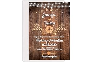 Custom - Rustic Wedding Invitation Set - Set of 25, Personalized Wedding Invitation, Rustic Wedding (INVITATION + ENVELOPE)
