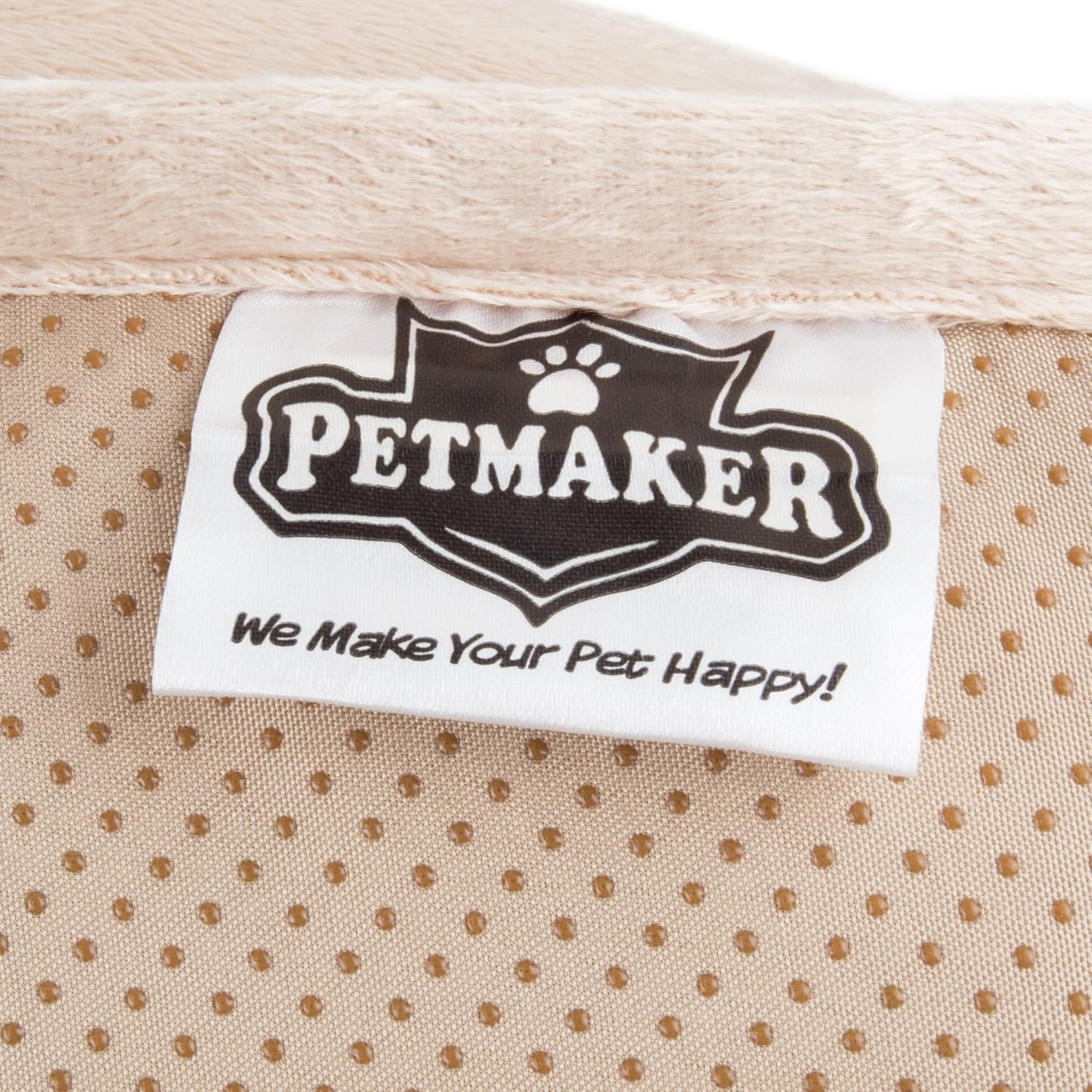 Furniture Protector Pet Cover for Dogs and Cats with Shredded Memory Foam filled 3-Sided Bolster Soft Plush Fabric by PETMAKER Â– 30Â” x 30.5Â” Beige : Pet Supplies