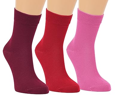 Vitasox Kinder Jungen Mädchen Socken Kindersocken Kindersöckchen Baumwolle einfarbig bunt ohne Naht 3er & 6er Pack