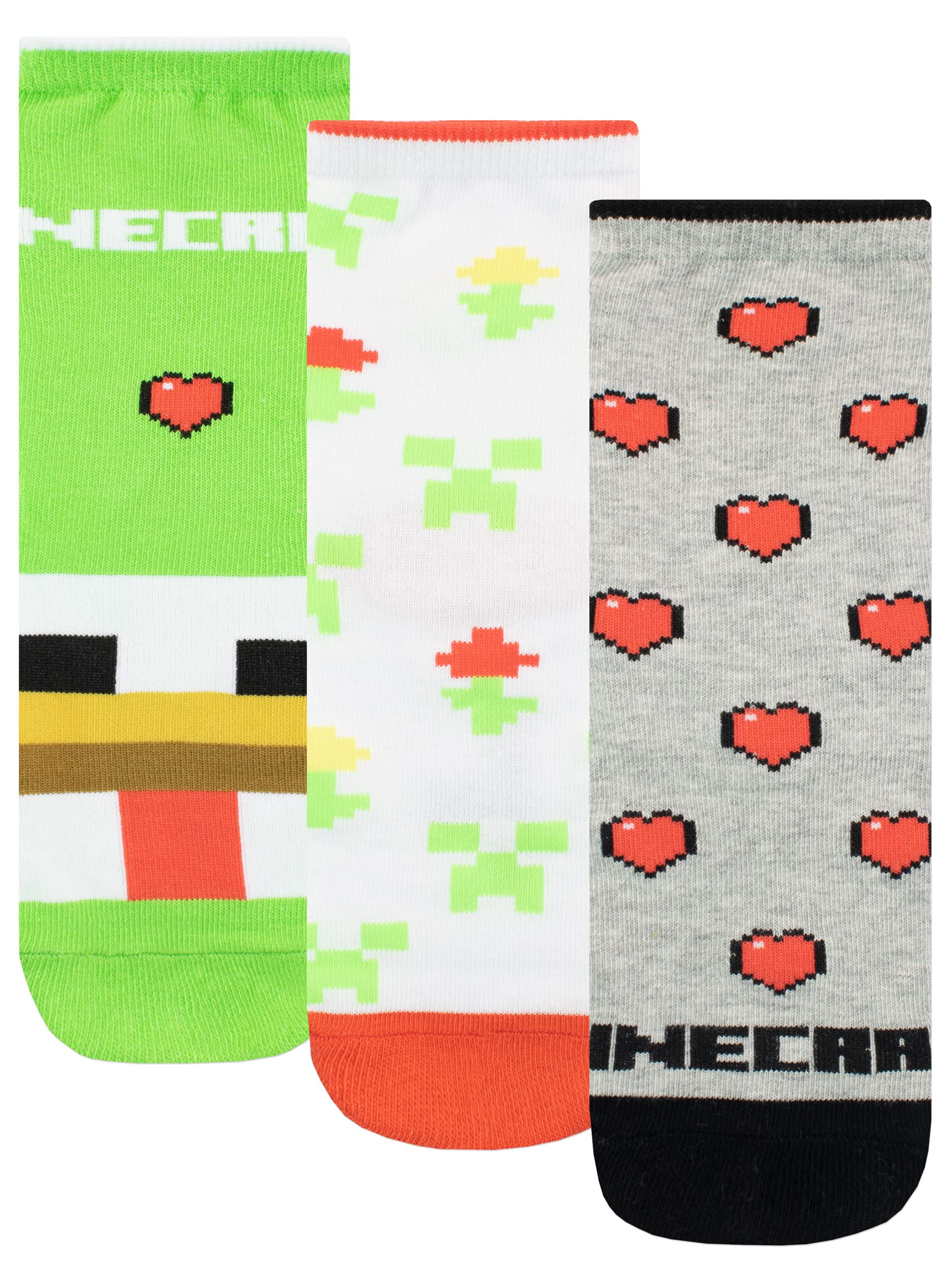 Photo 1 of **1 PC**Minecraft Girls Socks Pack of 3 Multicolor 7-9
