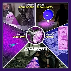 Kobra UV Black Light Flashlight - 100 LED Portable