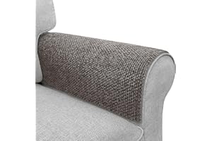 LOVOGEMY Couch Arm Covers, Waterproof Armrest Cover for Sofa, Armchair, Loveseat, Non-Slip Recliner Arm Covers, Sofa Headrest Covers, Arm Chair Covers Set of 2 (Chocolate, 24"×20")