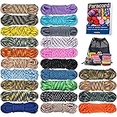 MONOBIN Paracord 550 Combo kit, 24 Colors 10ft Paracord Rope with Instruction, Multifunction Parachute Cord for Making Paracord Bracelets, Lanyard, Dog Collar, Idea for Gift…