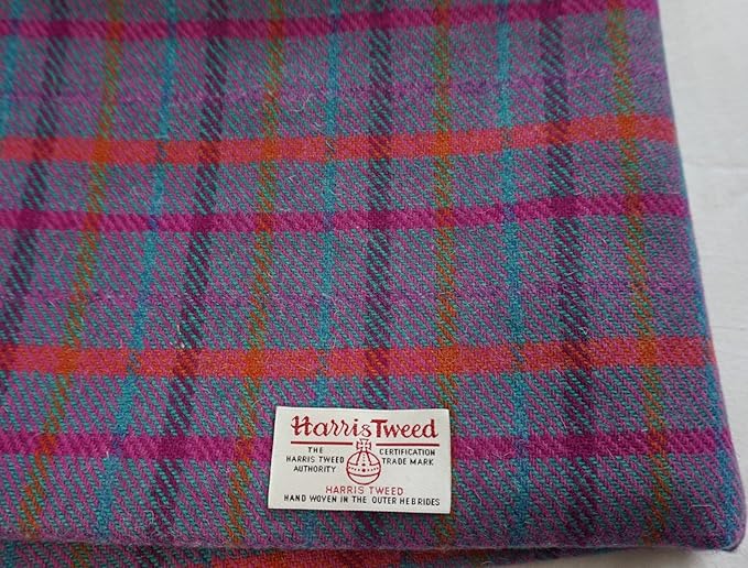 Authentic Harris Tweed Fabric 100 Pure Wool with labels .. 75cm x 50cm ref. 0715bl see