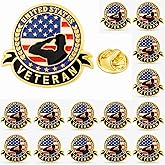 DISCAO 12/25/50/100 pieces Veteran brooches pins enamel American veteran's pin USA Veterans lapel pin Memorial Day pin for Clothes Backpack Hat Military patriotic Decoration Souvenir gift badge bulk