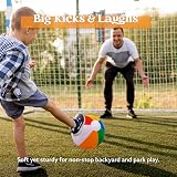 JOYIN Rainbow Beach Balls 12 Pack 12 inch Inflatable Pool Toys Kids Adults view 4