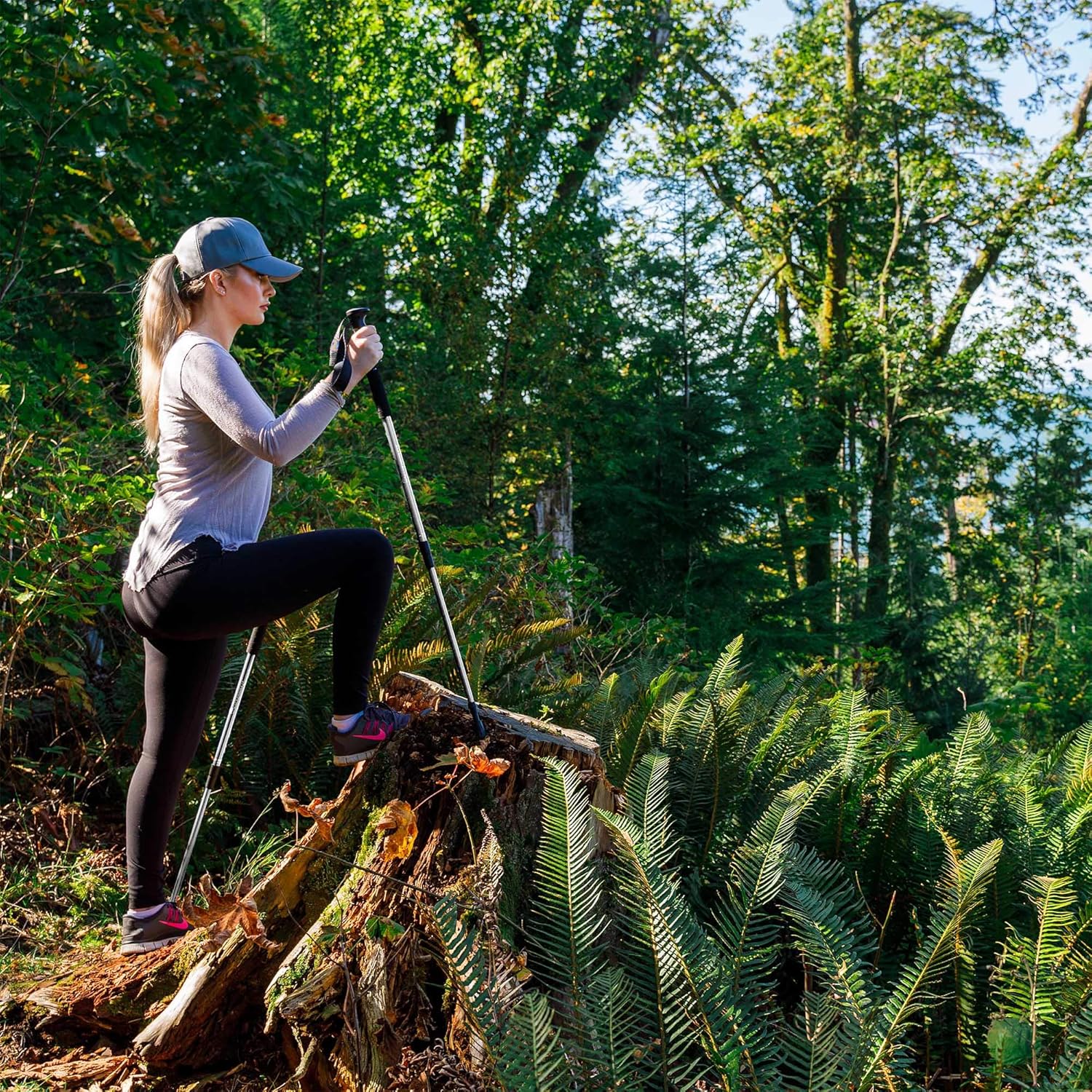 Bafx Products Trekking Walking Hiking Poles Adjustable for All Heights, Durable & Lightweight Aluminum : Sports & Outdoors