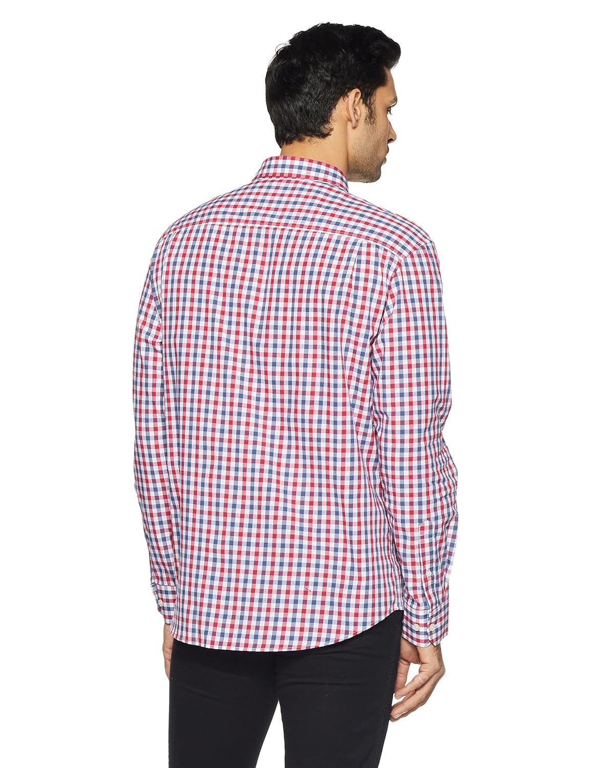 marks & spencer men's checkered regular fit casual shirt